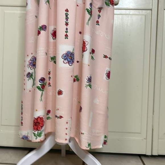 ROMEO ROMEO Pink Floral Maxi Dress With Pockets Size M - Picture 4 of 11